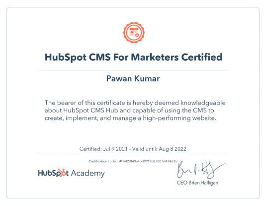 hubspot-cms-for marketers-certified